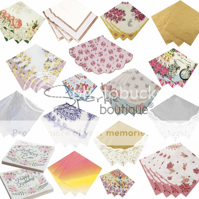 LUXURY PAPER NAPKINS Shabby Chic / Vintage Style for Afternoon Tea